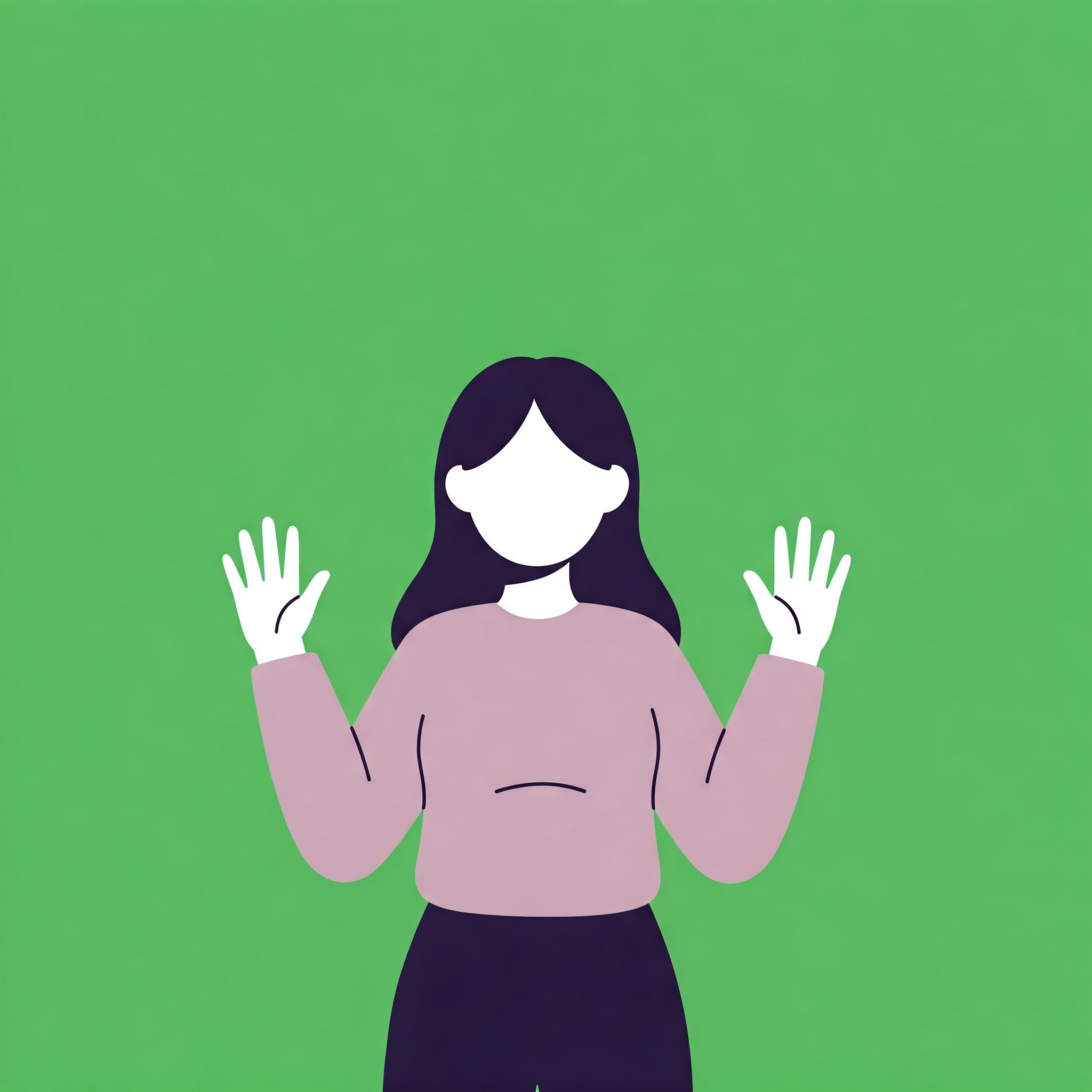 photo of Woman Waving with Open Hands